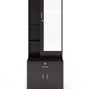 Dressing table with mirror and cupboard