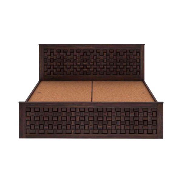 Queen Size Bed with Box Storage | Sheesham Wood - Image 4