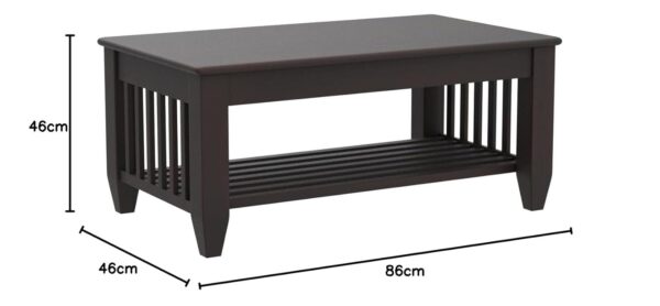Wooden Center Table with Storage - Image 3