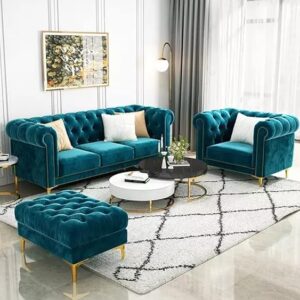 teal Four seater sofa set