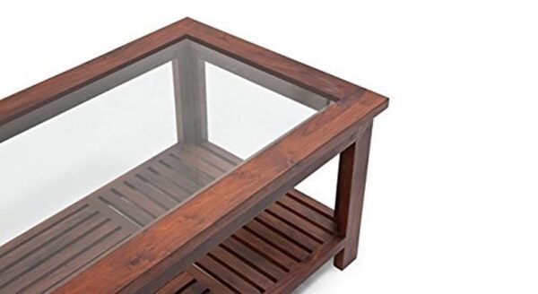 Rectangular Coffee Table with Glass Top - Image 4