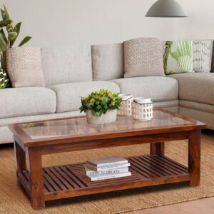 coffee table with glass top