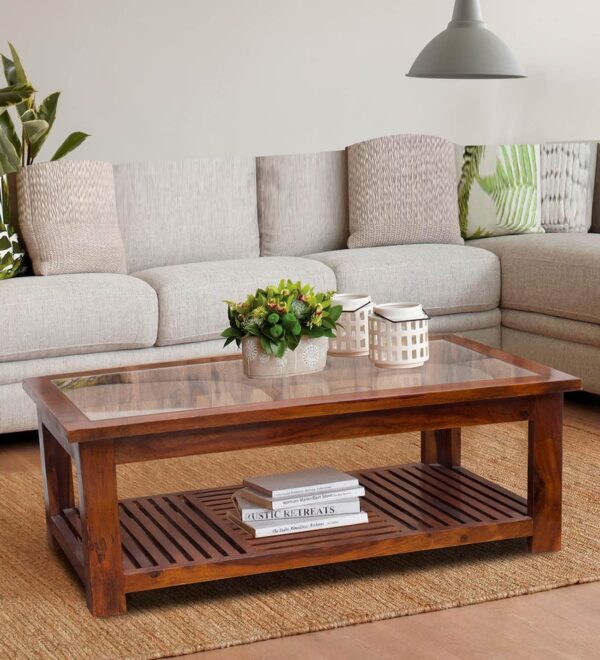 coffee table with glass top