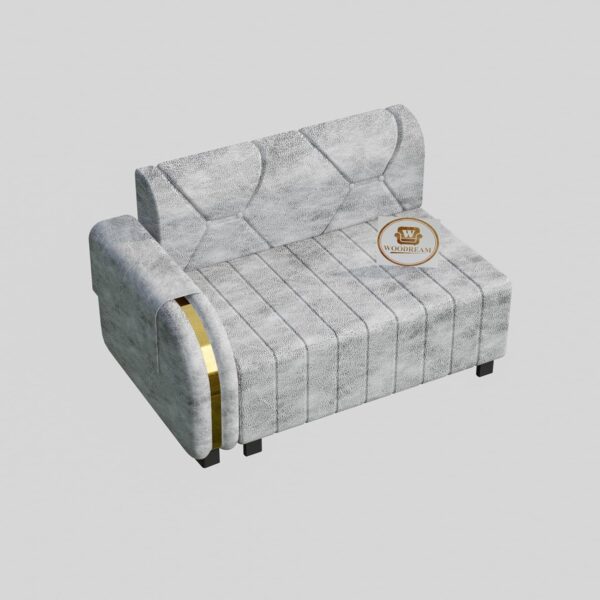 L Shape 7 Seater Sofa Set with Centre Table and 2 Footstool - Image 3