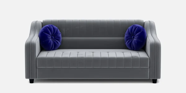 Five Seater Velvet Sofa Set with Cushions| 3+1+1 - Image 4