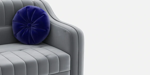 Five Seater Velvet Sofa Set with Cushions| 3+1+1 - Image 6