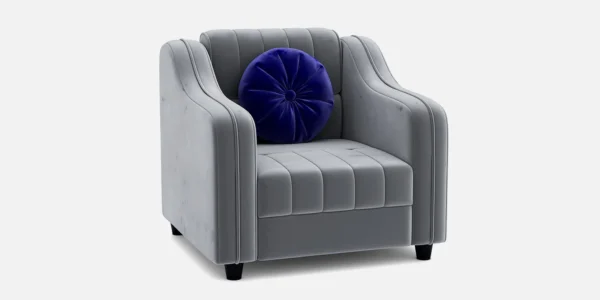 Five Seater Velvet Sofa Set with Cushions| 3+1+1 - Image 7